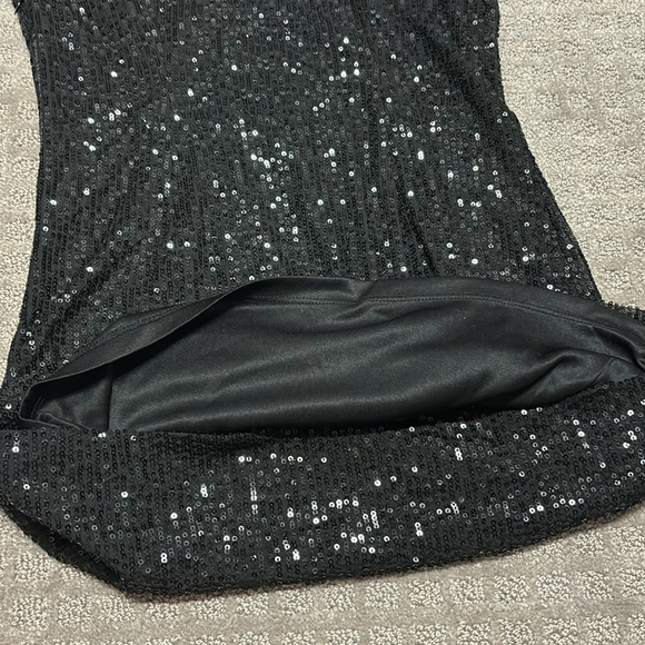 Chaser Tulip Licorice Black Sequin Mini Dress Size Small - Picture 9 of 9